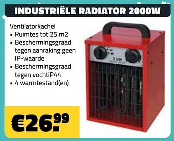 Promoties Industriële radiator 2000w - Huismerk - Bouwcenter Frans Vlaeminck - Geldig van 09/12/2018 tot 31/12/2018 bij Bouwcenter Frans Vlaeminck