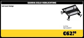 Promoties Sarria eglo verlichting - Eglo - Geldig van 09/12/2018 tot 31/12/2018 bij Bouwcenter Frans Vlaeminck