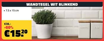 Promoties Wandtegel wit blinkend - Huismerk - Bouwcenter Frans Vlaeminck - Geldig van 09/12/2018 tot 31/12/2018 bij Bouwcenter Frans Vlaeminck