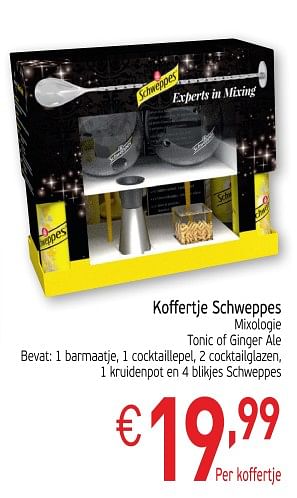 Promoties Koffertje schweppes mixologie - Schweppes - Geldig van 27/11/2018 tot 31/12/2018 bij Intermarche