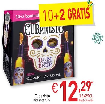 Promoties Cubanisto bier met rum - Cubanisto - Geldig van 27/11/2018 tot 31/12/2018 bij Intermarche