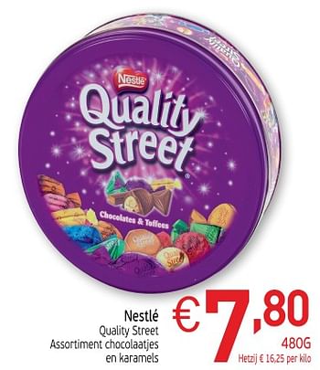Promoties Nestlé quality street assortiment chocolaatjes en karamels - Nestlé - Geldig van 27/11/2018 tot 31/12/2018 bij Intermarche