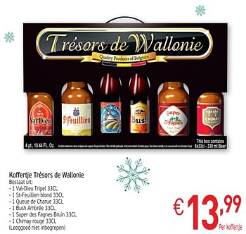 Promoties Koffertje trésors de wallonie - Tresors de Wallonie - Geldig van 27/11/2018 tot 31/12/2018 bij Intermarche