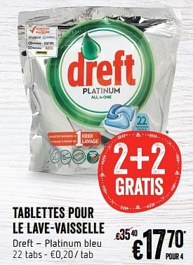 Promotions Tablettes pour le lave-vaisselle dreft - Dreft - Valide de 06/12/2018 à 12/12/2018 chez Delhaize