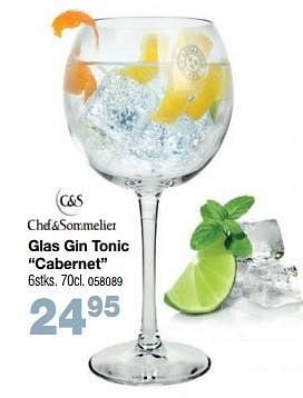 Promotions Glas gin tonic cabernet - Chef&Sommelier - Valide de 03/12/2018 à 31/12/2018 chez Home & Co