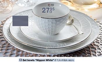 Promoties Set bowls nippon white - Huismerk - Home & Co - Geldig van 03/12/2018 tot 31/12/2018 bij Home & Co