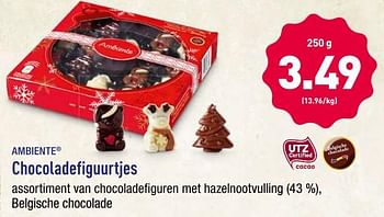 Promotions Chocoladefiguurtjes - Ambiente - Valide de 10/12/2018 à 15/12/2018 chez Aldi