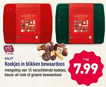Promoties Koekjes in blikken bewaardoos - Gala - Geldig van 10/12/2018 tot 15/12/2018 bij Aldi