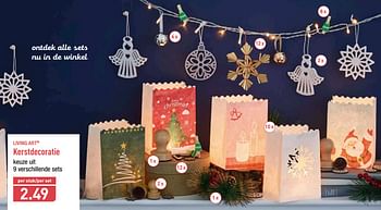 Promoties Kerstdecoratie - Living Art - Geldig van 10/12/2018 tot 15/12/2018 bij Aldi