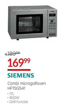 Promoties Siemens combi microgolfoven hf15g541 - Siemens - Geldig van 10/12/2018 tot 31/12/2018 bij Selexion