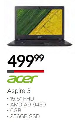 Promoties Acer aspire 3 - Acer - Geldig van 10/12/2018 tot 31/12/2018 bij Selexion