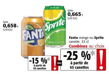 Promotions Fanta orange ou sprite - Produit maison - Colruyt - Valide de 05/12/2018 à 18/12/2018 chez Colruyt
