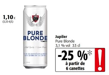 Promotions Jupiler pure blonde - Jupiler - Valide de 05/12/2018 à 18/12/2018 chez Colruyt