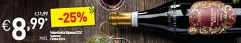 Promoties Valpolicella ripasso doc superiore cantine di ora - Rode wijnen - Geldig van 27/11/2018 tot 31/12/2018 bij Intermarche