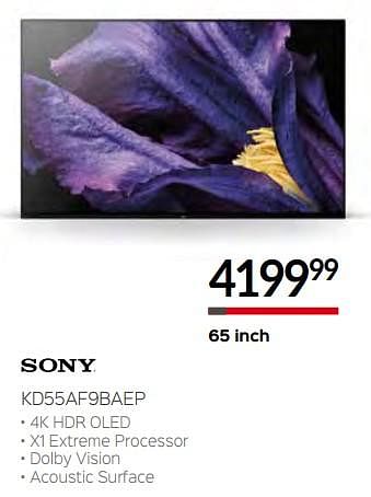 Promotions Sony kd55af9baep 65 inch - Sony - Valide de 10/12/2018 à 31/12/2018 chez Selexion