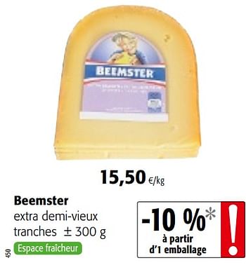 Promotions Beemster extra demi-vieux - Beemster - Valide de 05/12/2018 à 18/12/2018 chez Colruyt