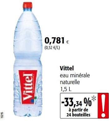 Promotions Vittel eau minérale naturelle - Vittel - Valide de 05/12/2018 à 18/12/2018 chez Colruyt