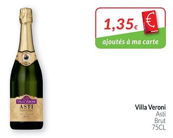 Promotions Villa veroni asti brut - Mousseux - Valide de 01/12/2018 à 31/12/2018 chez Intermarche