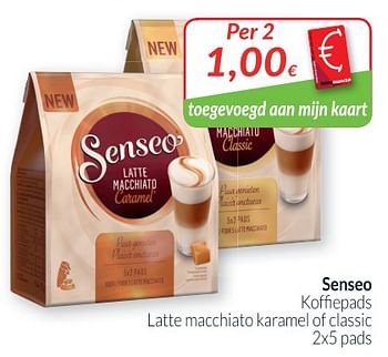 Promotions Senseo koffiepads latte macchiato karamel of classic - Douwe Egberts - Valide de 01/12/2018 à 31/12/2018 chez Intermarche
