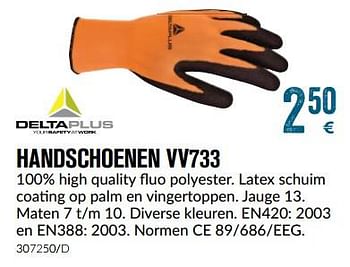 Promoties Handschoenen vv733 - Deltaplus - Geldig van 01/12/2018 tot 28/01/2019 bij Meno Pro