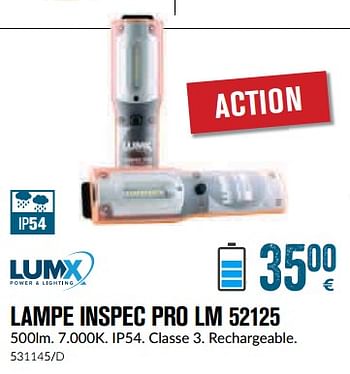 Promotions Lampe inspec pro lm 52125 - LumX - Valide de 01/12/2018 à 28/01/2019 chez Meno Pro