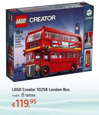 Promoties Lego creator 10258 london bus - Lego - Geldig van 12/12/2018 tot 31/12/2018 bij Dreamland