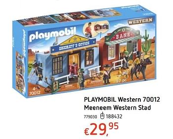 Promoties Playmobil western 70012 meeneem western stad - Playmobil - Geldig van 12/12/2018 tot 31/12/2018 bij Dreamland