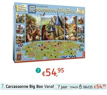 Promotions Carcassonne big box - 999games - Valide de 12/12/2018 à 31/12/2018 chez Dreamland