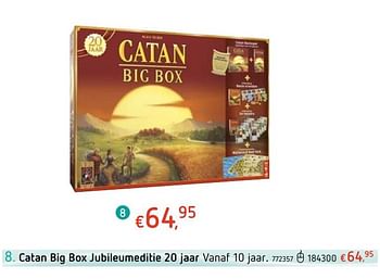 Promoties Catan big box jubileumeditie - 999games - Geldig van 12/12/2018 tot 31/12/2018 bij Dreamland