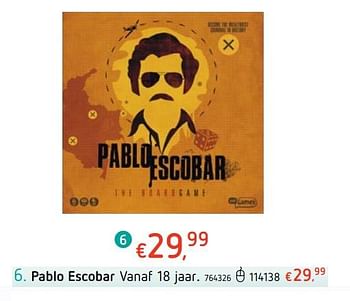 Promoties Pablo escobar - Just Games - Geldig van 12/12/2018 tot 31/12/2018 bij Dreamland