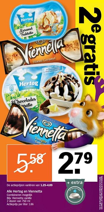 Promotions Viennetta vanille 2 dozen - Ola - Valide de 10/12/2018 à 16/12/2018 chez Albert Heijn