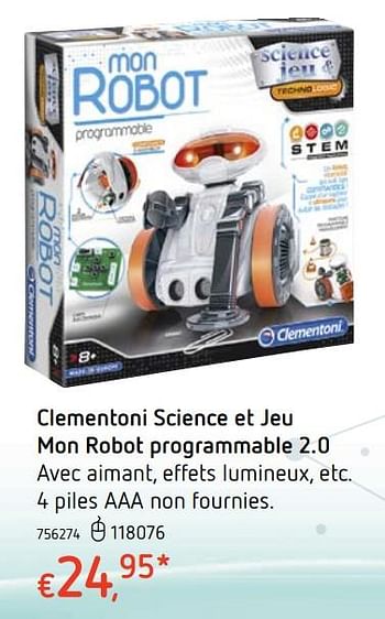 Promotions Clementoni science et jeu mon robot programmable - Clementoni - Valide de 11/12/2018 à 31/12/2018 chez Dreamland