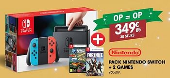Promoties Pack nintendo switch + 2 games - Nintendo - Geldig van 12/12/2018 tot 31/12/2018 bij Electro Depot
