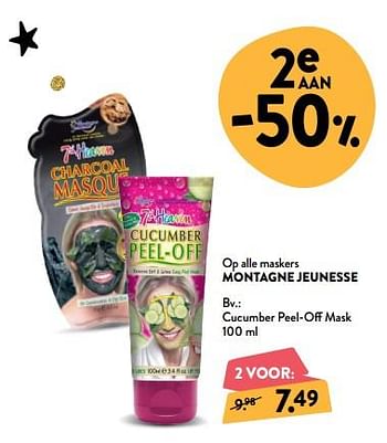 Promoties Cucumber peel-off mask - Montagne Jeunesse - Geldig van 05/12/2018 tot 01/01/2019 bij DI