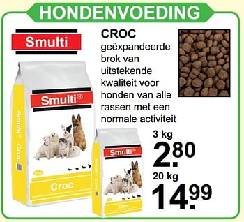 Promoties Hondenvoeding croc - Smulti - Geldig van 02/12/2018 tot 22/12/2018 bij Van Cranenbroek