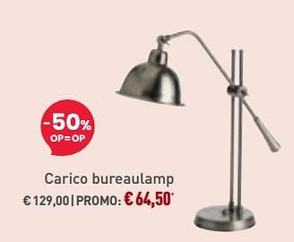 Promoties Carico bureaulamp - Bristol - Geldig van 25/11/2018 tot 25/12/2018 bij Overstock