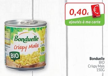 Promoties Bonduelle bio crispy maïs - Bonduelle - Geldig van 01/12/2018 tot 31/12/2018 bij Intermarche