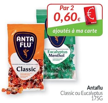 Promoties Antaflu classic ou eucalyptus - Anta Flu - Geldig van 01/12/2018 tot 31/12/2018 bij Intermarche