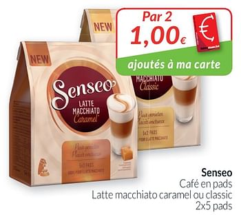 Douwe Egberts Senseo café en pads latte macchiato caramel ou classic - En  promotion chez Intermarche