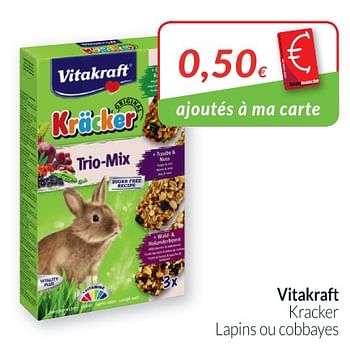 Vitakraft Trio-Mix Crackers pour lapin nain