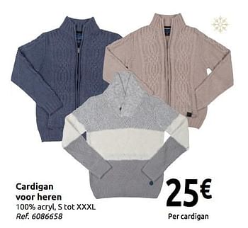 Promoties Cardigan voor heren - Huismerk - Carrefour  - Geldig van 05/12/2018 tot 31/12/2018 bij Carrefour