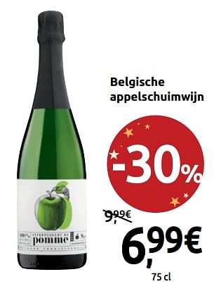 Promoties Belgische appelschuimwijn - Witte wijnen - Geldig van 05/12/2018 tot 31/12/2018 bij Carrefour