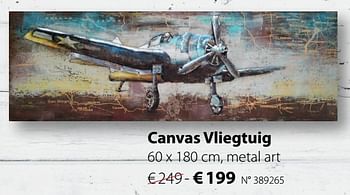 Promoties Canvas vliegtuig - Huismerk - Unikamp - Geldig van 03/12/2018 tot 06/01/2019 bij Unikamp
