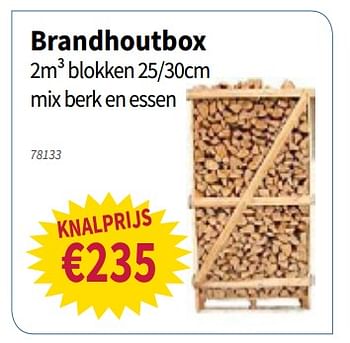 Promoties Brandhoutbox mix berk en essen - Huismerk - Cevo - Geldig van 06/12/2018 tot 19/12/2018 bij Cevo Market