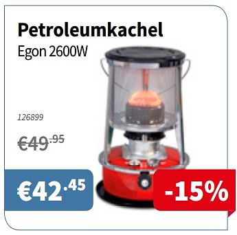 Promoties Petroleumkachel egon 2600w - Huismerk - Cevo - Geldig van 06/12/2018 tot 19/12/2018 bij Cevo Market