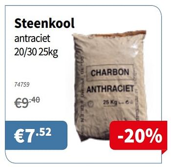 Promoties Steenkool antraciet - Huismerk - Cevo - Geldig van 06/12/2018 tot 19/12/2018 bij Cevo Market