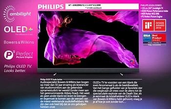 Promoties Philips tv oled 65oled903-12 - Philips - Geldig van 03/12/2018 tot 31/12/2018 bij Exellent