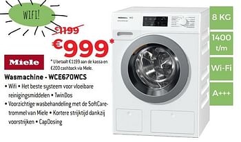 Promotions Miele wasmachine - wce670wcs - Miele - Valide de 10/12/2018 à 31/12/2018 chez Exellent