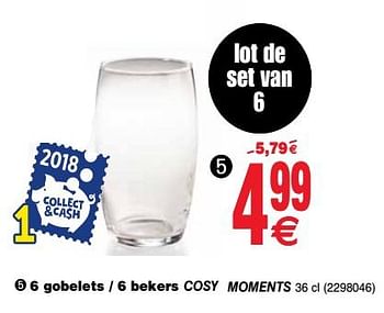 Promotions 6 gobelets - 6 bekers cosy moments - Cosy & Trendy - Valide de 11/12/2018 à 24/12/2018 chez Cora