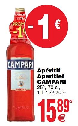 Promotions Apéritif aperitief campari - Campari - Valide de 11/12/2018 à 17/12/2018 chez Cora